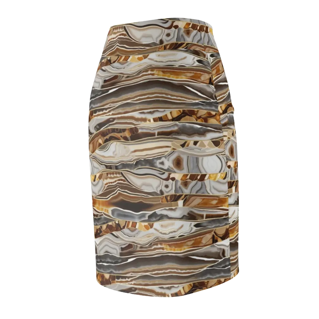 Agate Reverie on Pencil Skirt — Back Side