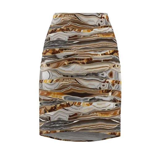Agate Reverie on a Pencil Skirt