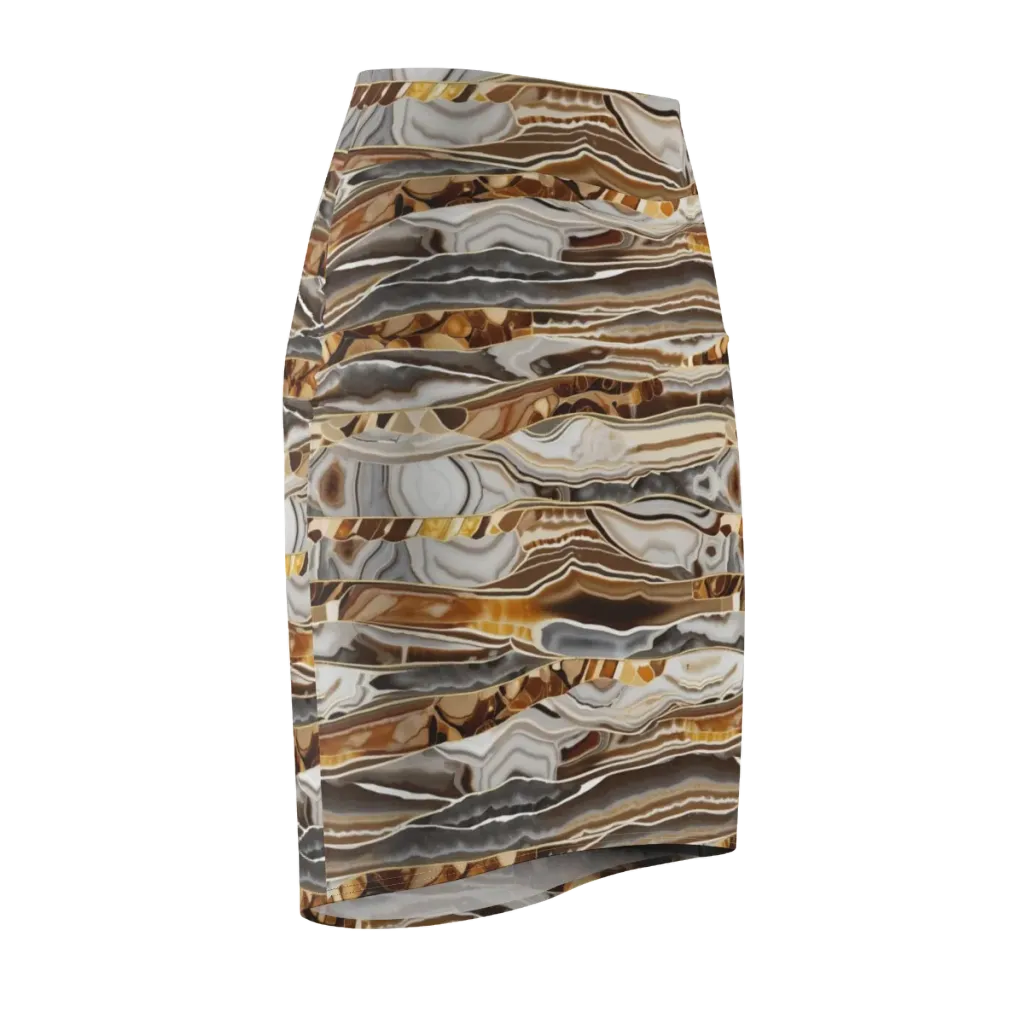 Agate Reverie on Pencil Skirt — Front Side