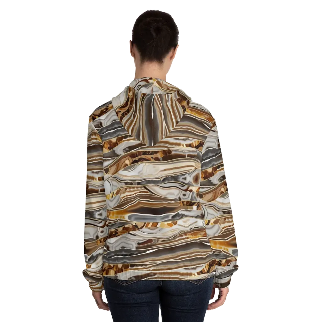 Agate Reverie on Women's Full-Zip Hoodie — Back On Person