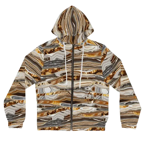 Agate Reverie on a Women's Full-Zip Hoodie