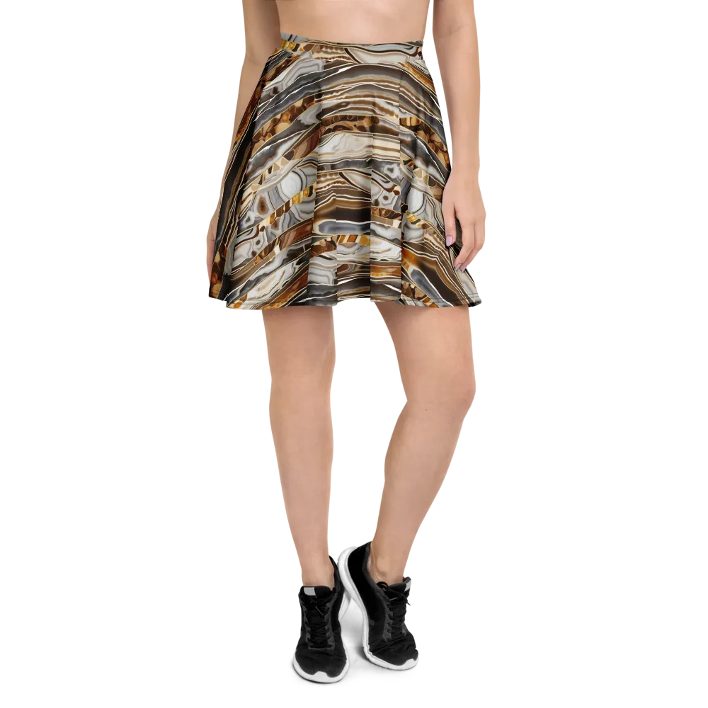 Agate Reverie on Skater Skirt — Front