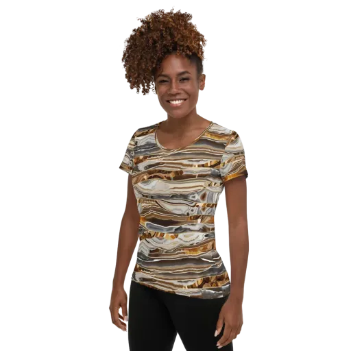 Agate Reverie on a Women's Athletic T-Shirt