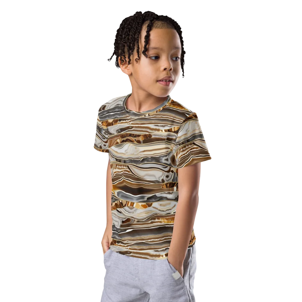 Agate Reverie on Kids Crew Neck T-Shirt — Left Front