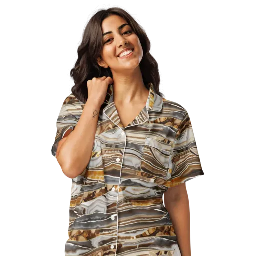 Agate Reverie on a Women's Short Sleeve Pajama Top