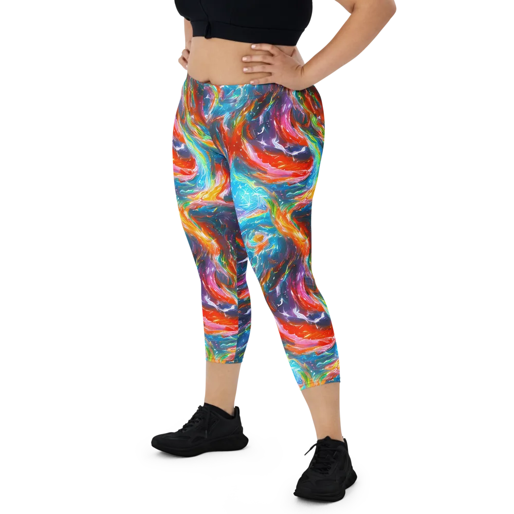 Chromatic Maelstrom on Capri Leggings — Front