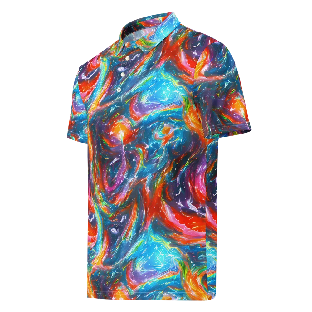 Chromatic Maelstrom on Men's Slim Fit Polo Shirt — Left Front
