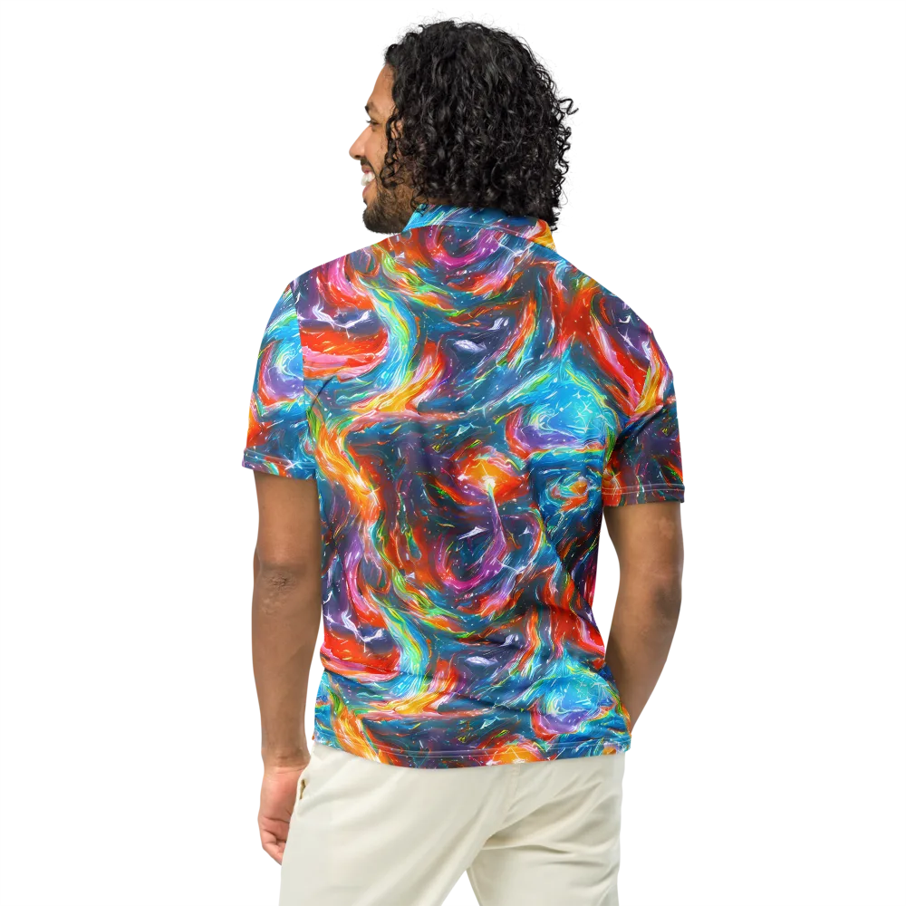 Chromatic Maelstrom on Men's Slim Fit Polo Shirt — Back