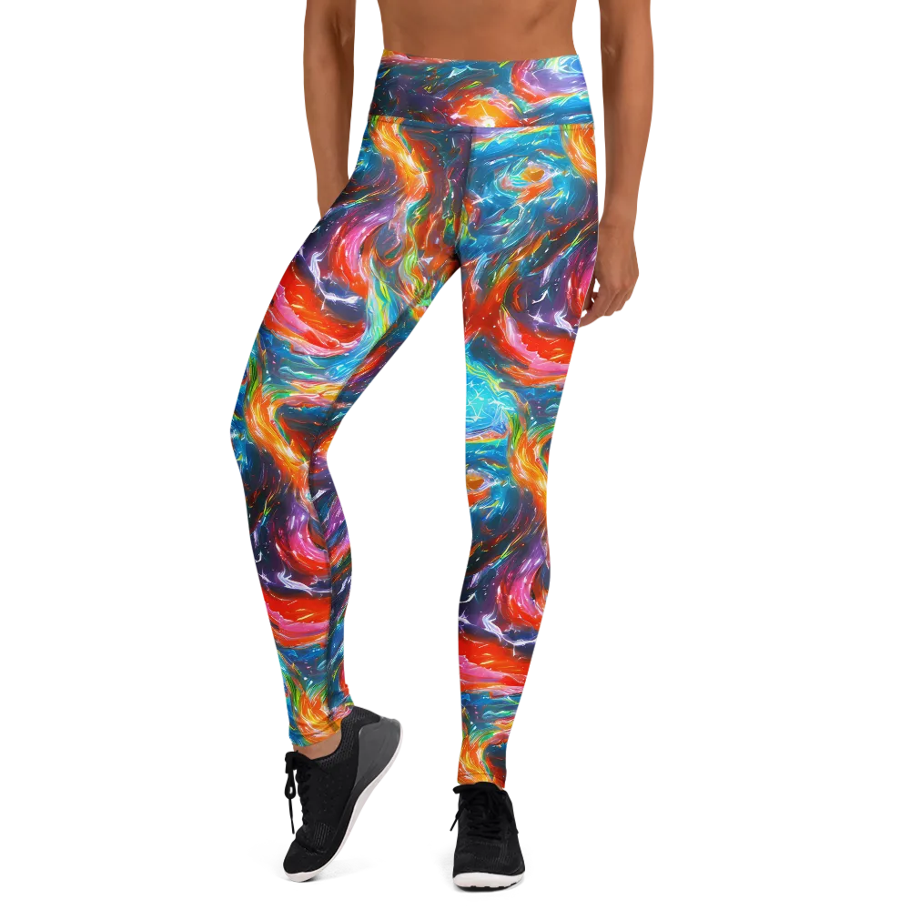 Chromatic Maelstrom on Yoga Leggings — Front
