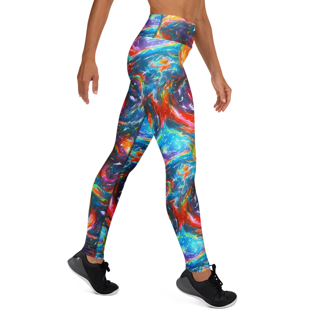 Chromatic Maelstrom on Yoga Leggings — Right