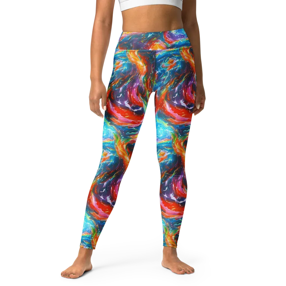 Chromatic Maelstrom on Yoga Leggings — Front