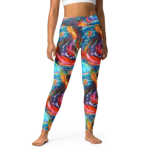 Chromatic Maelstrom on a Yoga Leggings