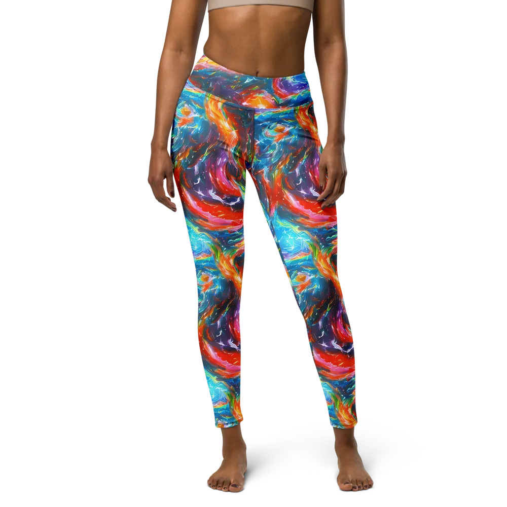 Chromatic Maelstrom on Yoga Leggings — Front