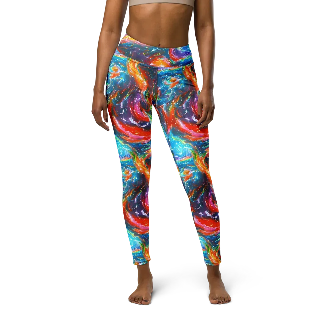 Chromatic Maelstrom on Yoga Leggings — Front