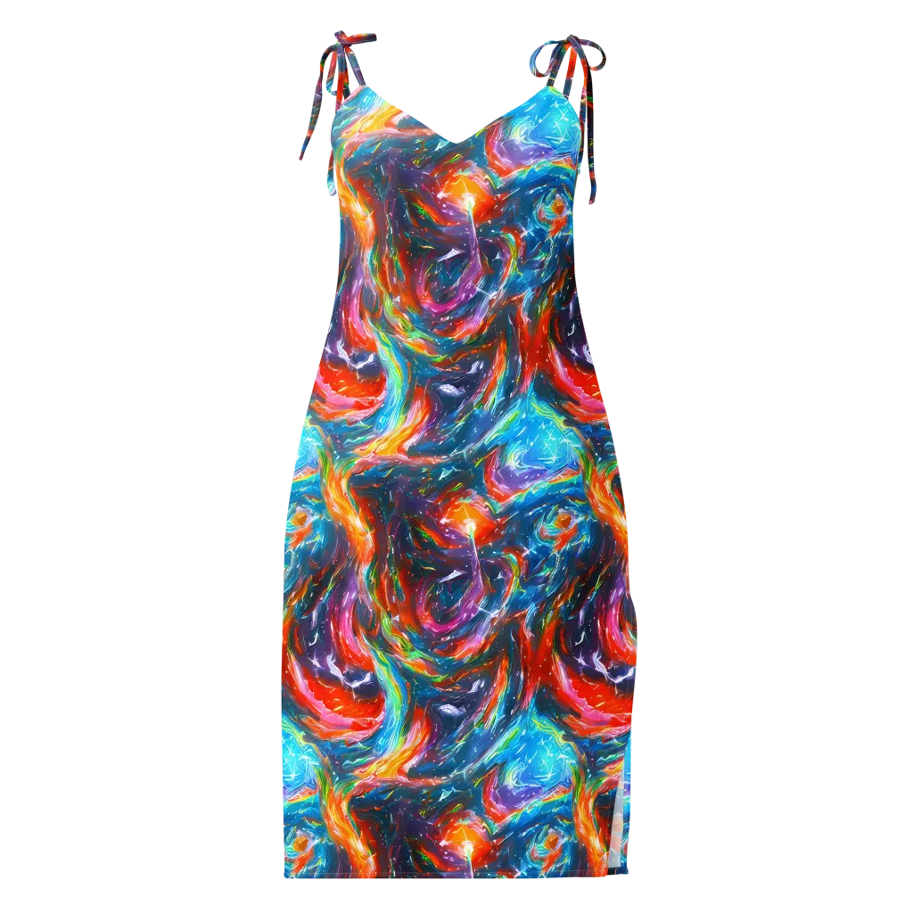 Chromatic Maelstrom on Slip Dress — Front