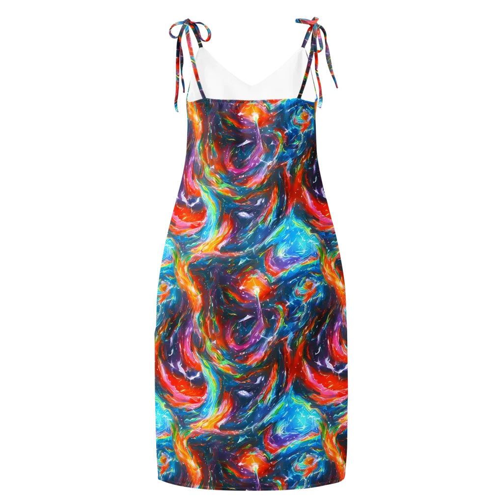 Chromatic Maelstrom on Slip Dress — Back