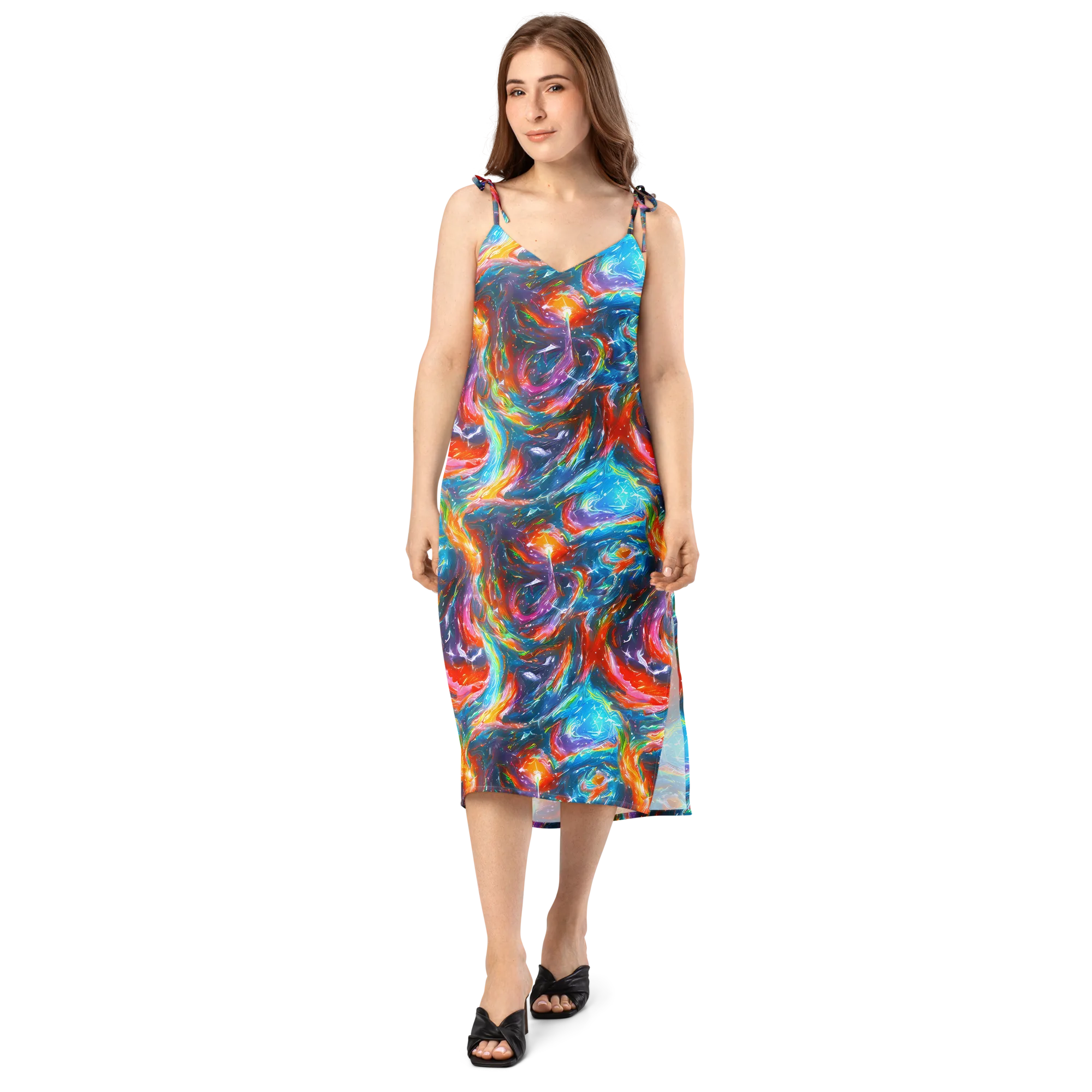 Chromatic Maelstrom on Slip Dress — Front