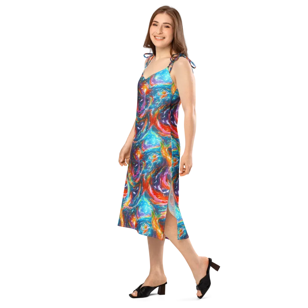 Chromatic Maelstrom on Slip Dress — Left Front