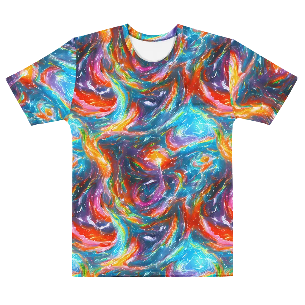 Chromatic Maelstrom on Men's Cotton Crew Neck T-Shirt — Front