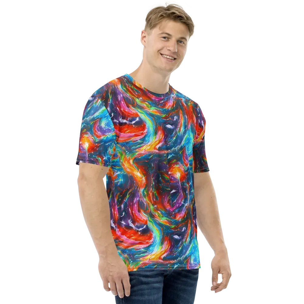 Chromatic Maelstrom on Men's Crew Neck T-Shirt — Right