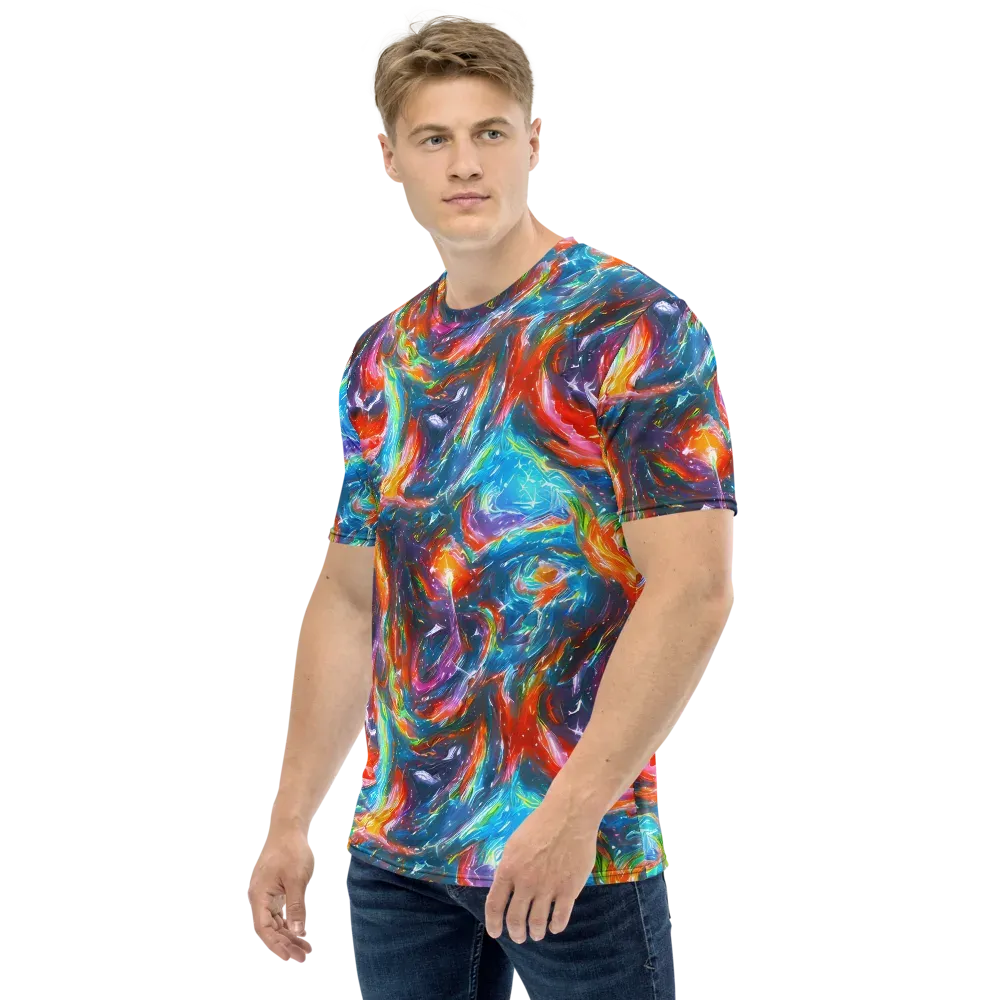 Chromatic Maelstrom on Men's Crew Neck T-Shirt — Left