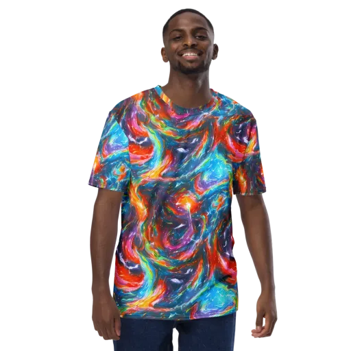 Chromatic Maelstrom on a Men's Crew Neck T-Shirt