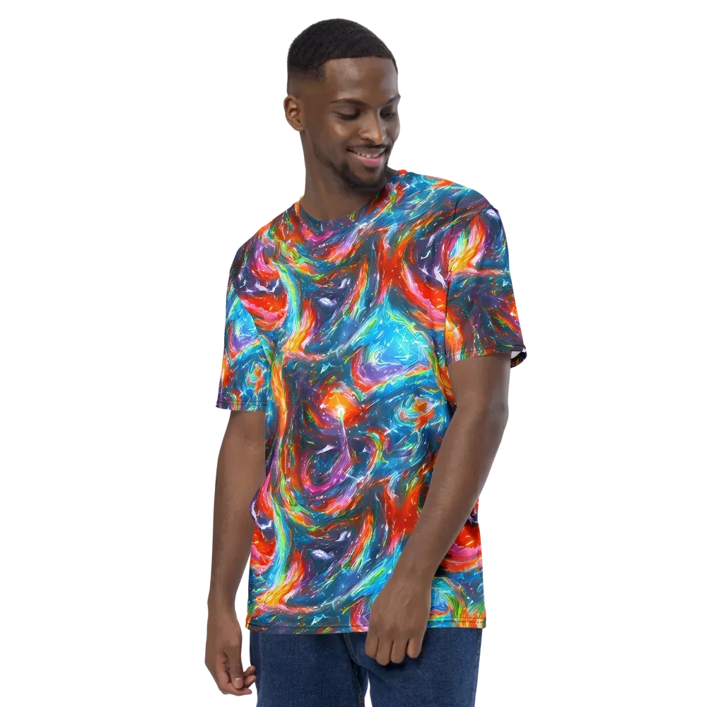 Chromatic Maelstrom on Men's Crew Neck T-Shirt — Left