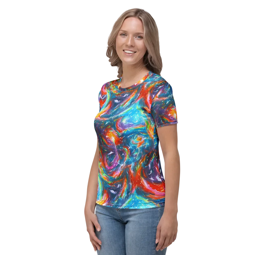 Chromatic Maelstrom on Women's Crew Neck T-Shirt — Left