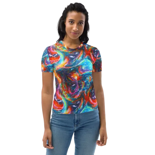 Chromatic Maelstrom on a Women's Crew Neck T-Shirt