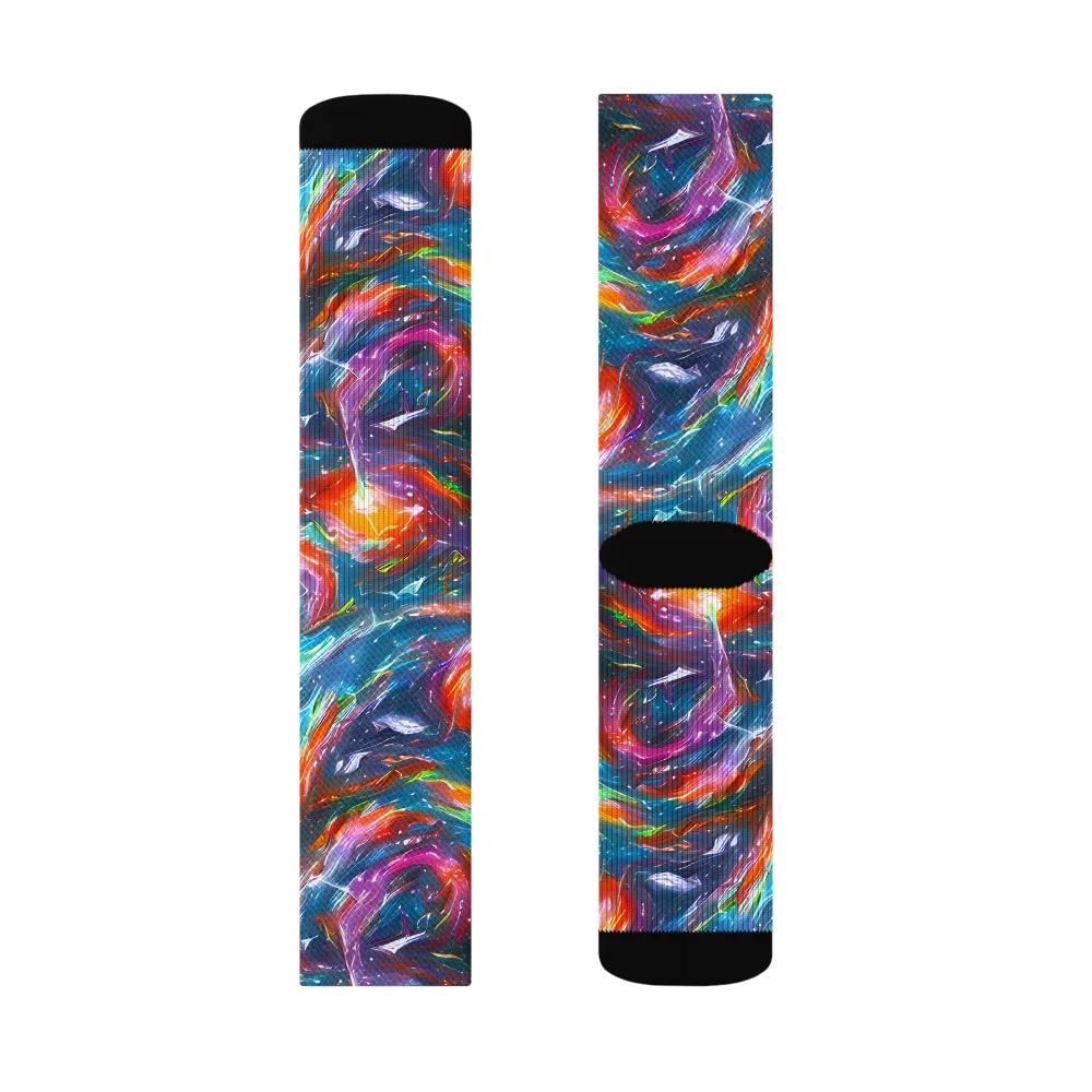 Chromatic Maelstrom on Socks — Right Sock