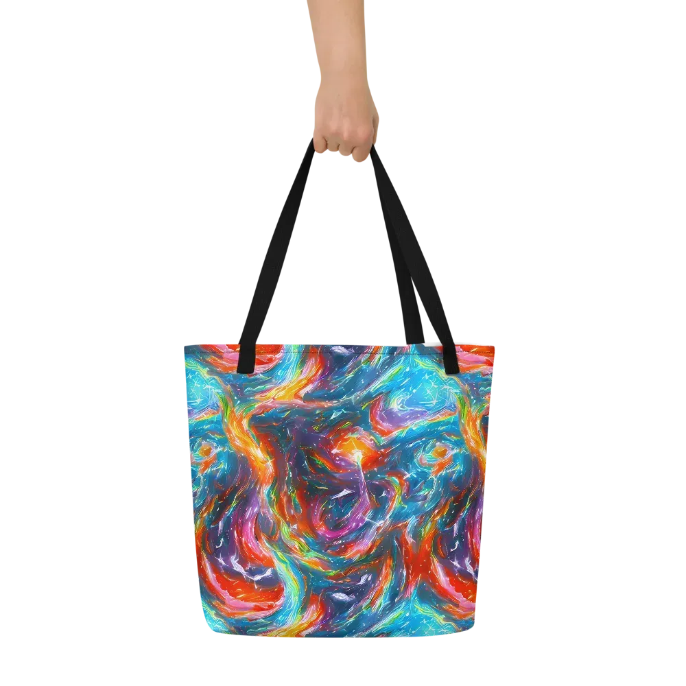 Chromatic Maelstrom on Large Tote Bag W/ Pocket — Front