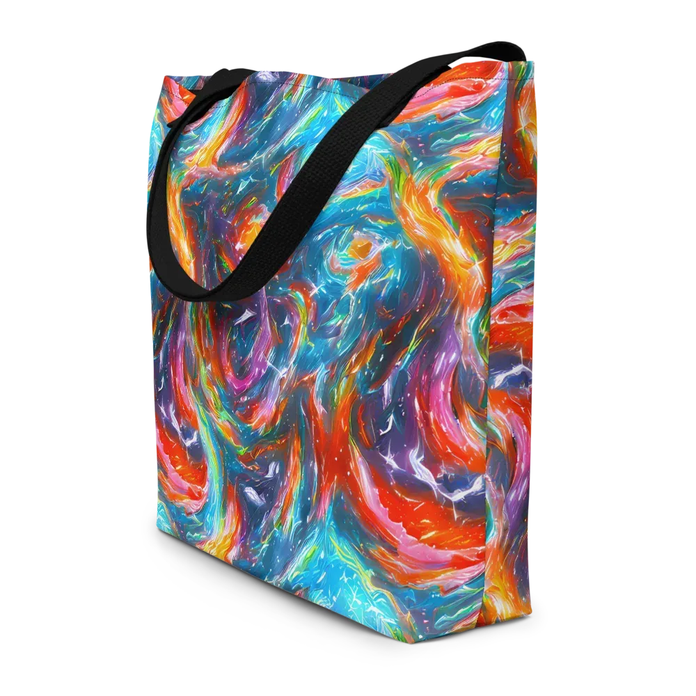 Chromatic Maelstrom on Large Tote Bag W/ Pocket — Front