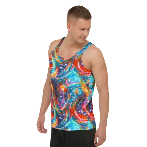 Chromatic Maelstrom on a Men's Tank Top