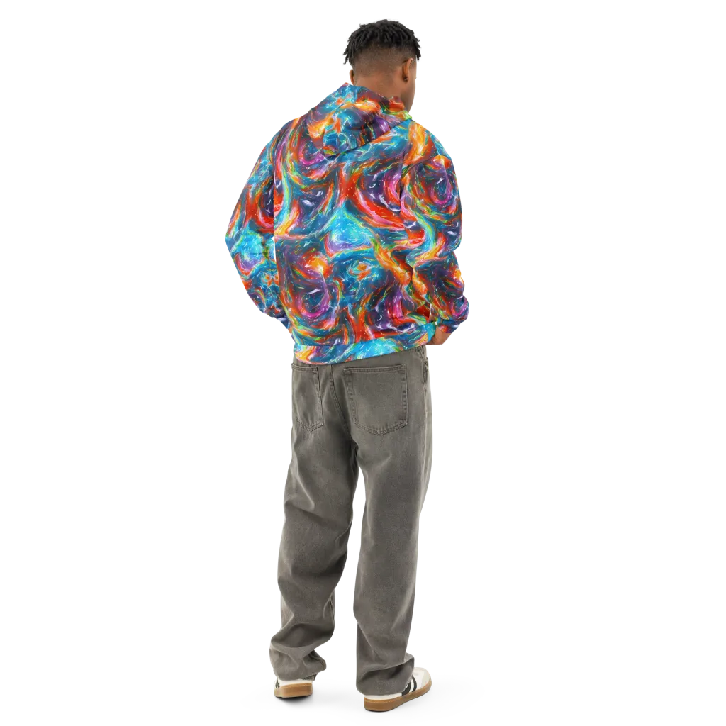 Chromatic Maelstrom on Cotton Hoodie — Back