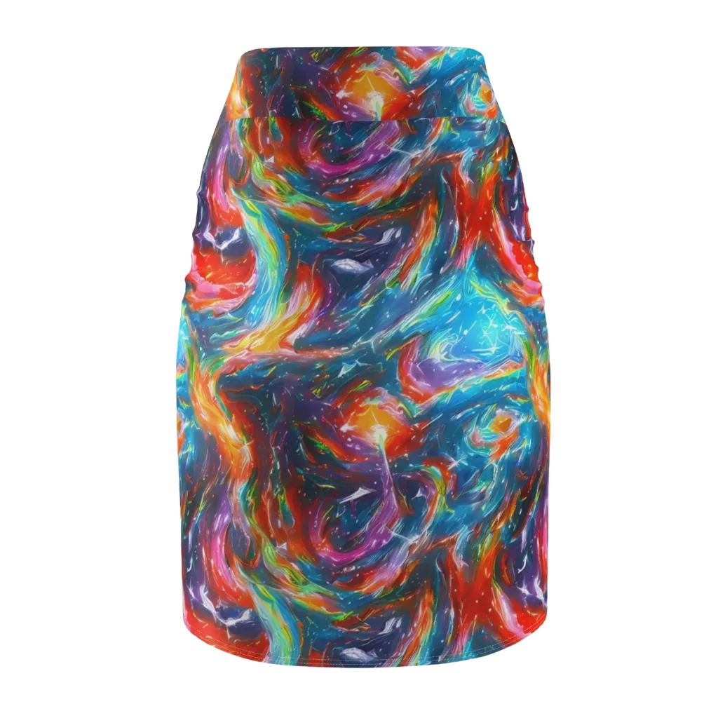 Chromatic Maelstrom on Pencil Skirt — Back