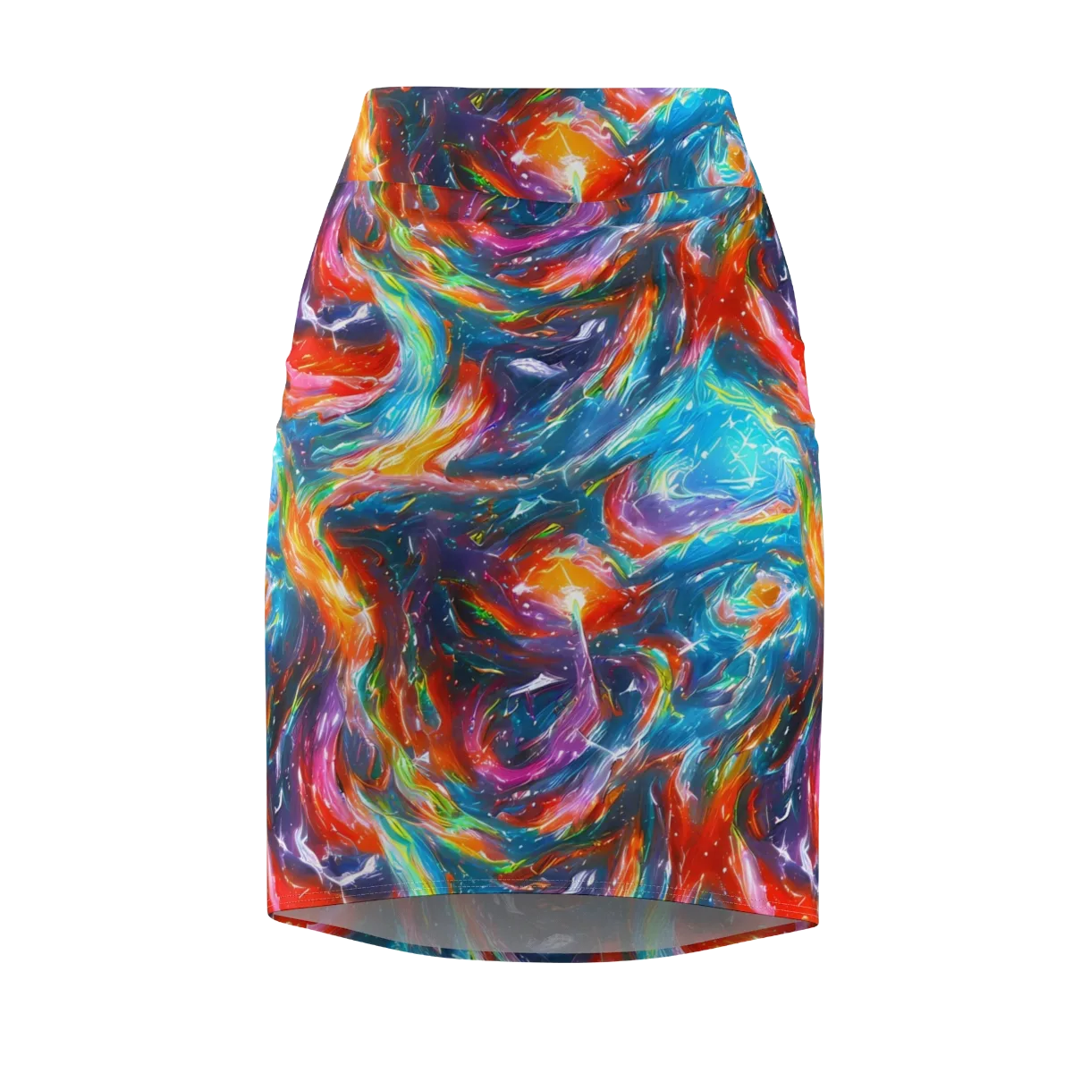Chromatic Maelstrom on Pencil Skirt — Front
