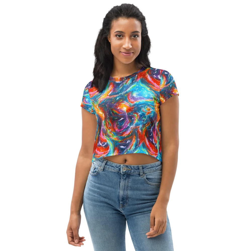 Chromatic Maelstrom on Crop Tee — Front