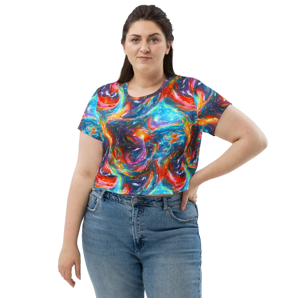 Chromatic Maelstrom on Crop Tee — Front