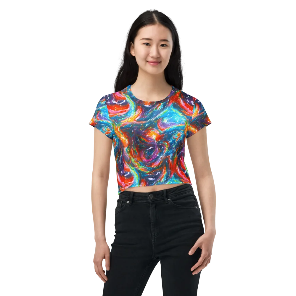 Chromatic Maelstrom on Crop Tee — Front