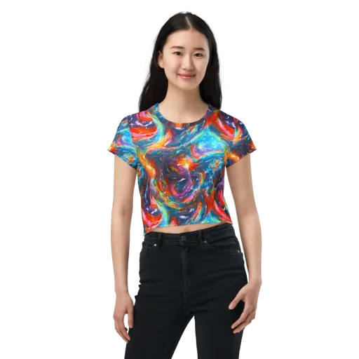 Chromatic Maelstrom on a Crop Tee