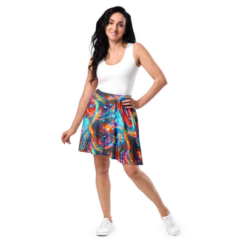 Chromatic Maelstrom on Skater Skirt — Front