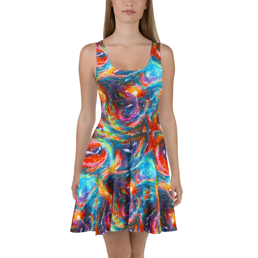 Chromatic Maelstrom on Skater Dress — Front