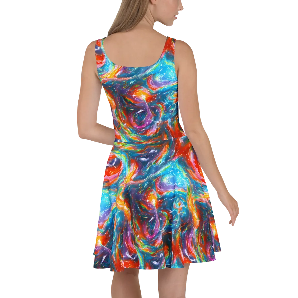 Chromatic Maelstrom on Skater Dress — Back