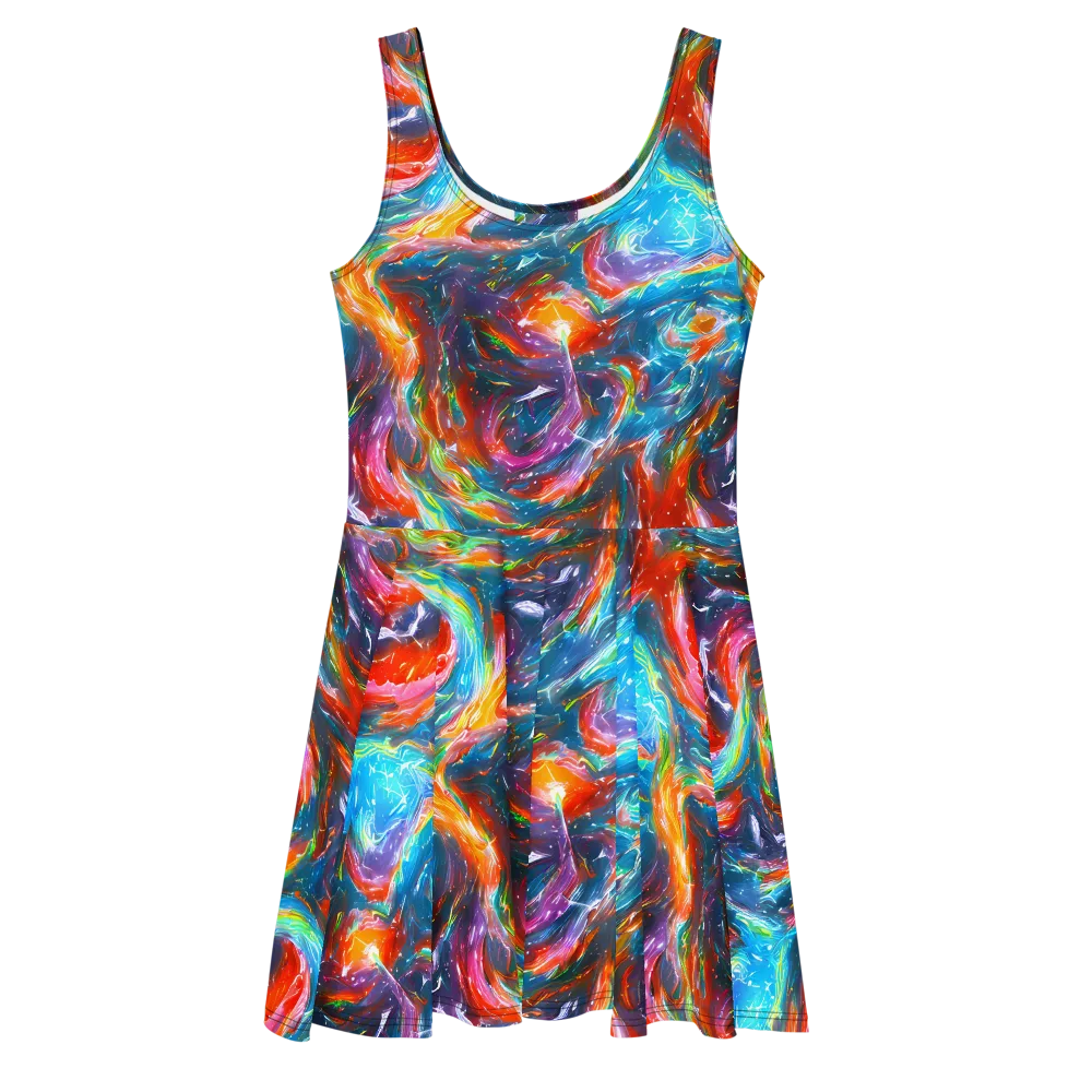 Chromatic Maelstrom on Skater Dress — Front