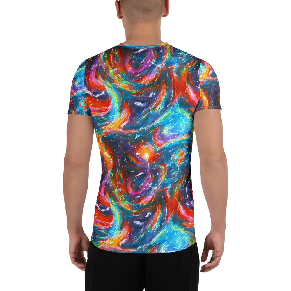 Chromatic Maelstrom on Men's Athletic T-Shirt — Back