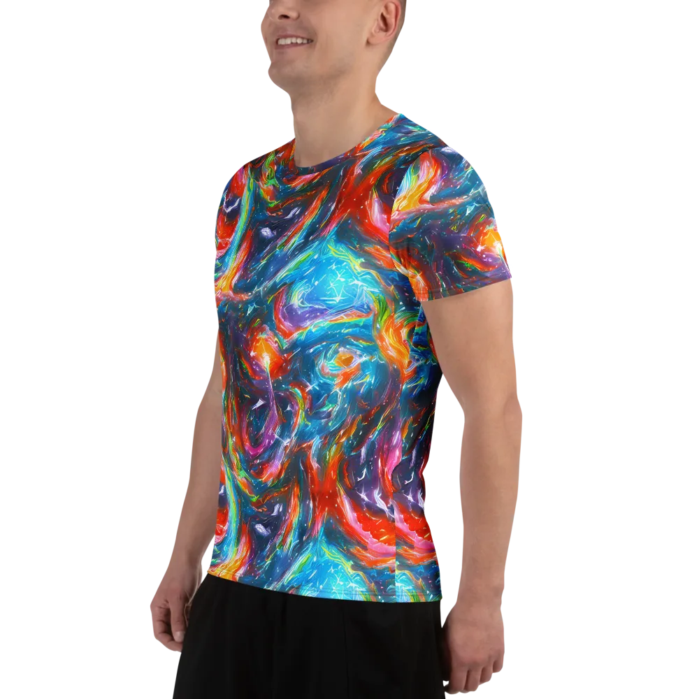 Chromatic Maelstrom on Men's Athletic T-Shirt — Left