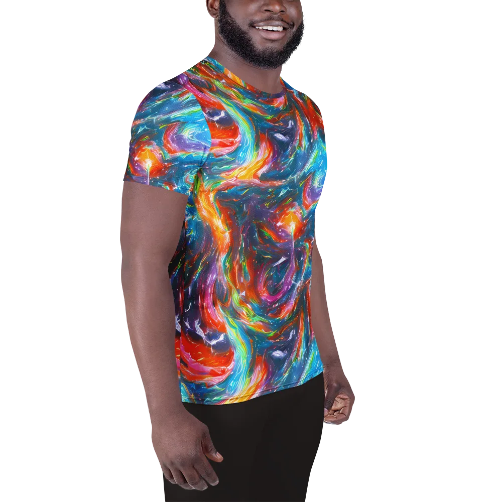 Chromatic Maelstrom on Men's Athletic T-Shirt — Right