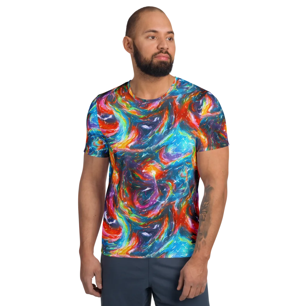 Chromatic Maelstrom on Men's Athletic T-Shirt — Front