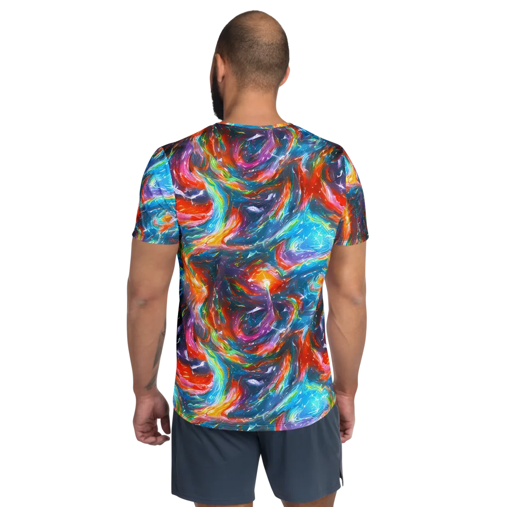 Chromatic Maelstrom on Men's Athletic T-Shirt — Back