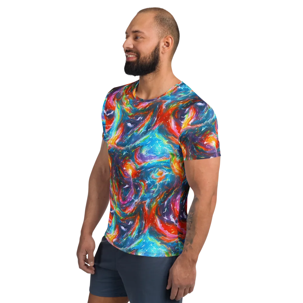 Chromatic Maelstrom on Men's Athletic T-Shirt — Left